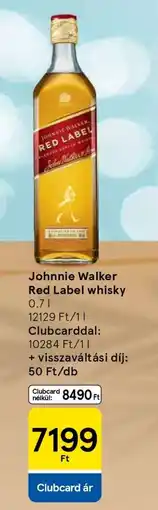 Tesco JOHNNIE WALKER Red Label Whisky ajánlat