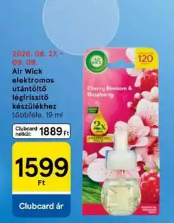 Tesco Air Wick elektromos utántöltő légfrissítő készülékhez ajánlat