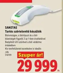 Lidl SANITAS Tartós szőrtelenítő készülék ajánlat