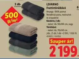 Lidl Livarno Frottírtörülköző ajánlat