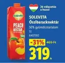 Lidl SOLEVITA Őszibaracknektár ajánlat