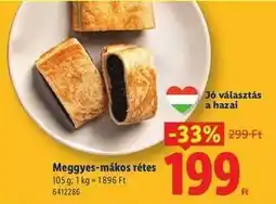 Lidl Meggyes-mákos rétes ajánlat