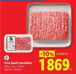 Lidl Friss darált marhahús ajánlat