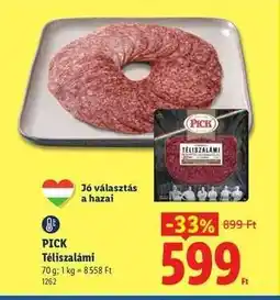 Lidl PICK Téliszalámi ajánlat