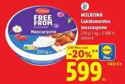 Lidl MILBONA Laktózmentes mascarpone ajánlat