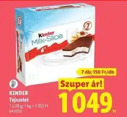 Lidl KINDER Tejszelet ajánlat