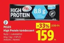 Lidl PILOS High Protein túródesszert ajánlat