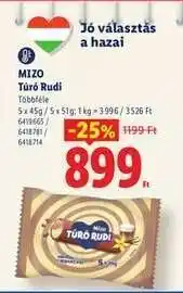 Lidl MIZO Túró Rudi ajánlat