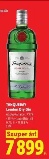 Lidl Tanqueray London Dry Gin ajánlat