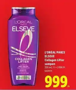 Lidl L'ORÉAL PARIS ELSEVE Collagen Lifter sampon ajánlat