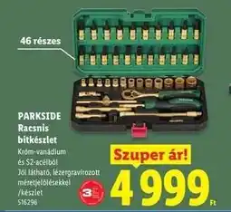 Lidl PARKSIDE Racsnis bitkészlet ajánlat