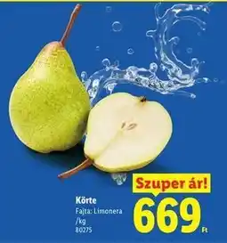 Lidl Körte ajánlat