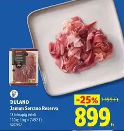 Lidl DULANO Jamon Serrano Reserva ajánlat