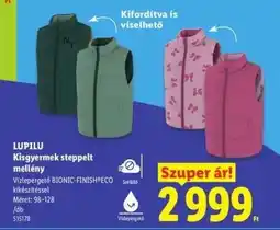 Lidl Lupilu Kisgyermek steppelt mellény ajánlat