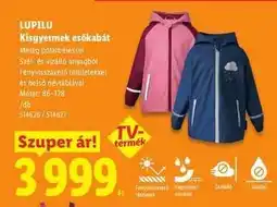 Lidl lupilu Kisgyermek esőkabát ajánlat