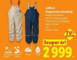 Lidl Lupilu Kisgyermek esőnadrág ajánlat