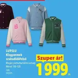 Lidl lupilu' Kisgyermek szabadidőfelső ajánlat