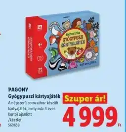 Lidl PAGONY Gyógypuszi kártyajáték ajánlat