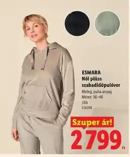 Lidl ESMARA Női plüss szabadidőpulóver ajánlat