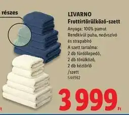 Lidl LIVARNO Frottírtörölköző-szett ajánlat