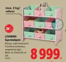 Lidl Livarno Gyermekpolc ajánlat