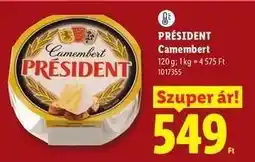 Lidl PRÉSIDENT CAMEMBERT ajánlat