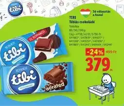 Lidl TIBI Táblás csokoládé ajánlat