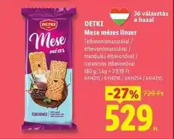 Lidl DETKI Mese mézes linzer ajánlat