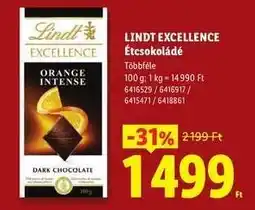 Lidl Lindt Excellence étcsokoládé ajánlat