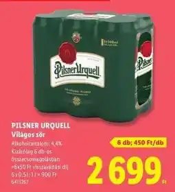 Lidl Pilsner Urquell ajánlat