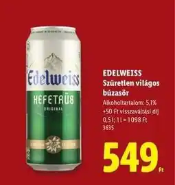 Lidl EDELWEISS ajánlat