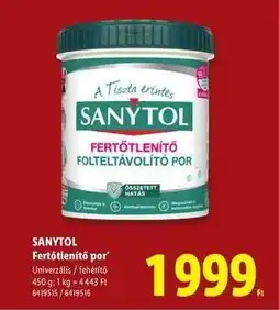 Lidl Sanytol fertőtlenítő por ajánlat