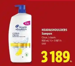 Lidl HEAD & SHOULDERS Sampon ajánlat