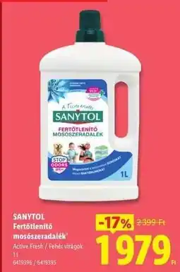 Lidl Sanytol Fertőtlenítő Mosószeradalék ajánlat