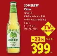 Lidl SOMERSBY Cider ajánlat