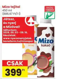 Spar MIZO Tejital ajánlat
