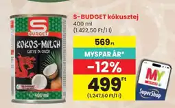 Spar S-BUDGET kókusztej ajánlat