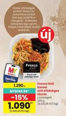 Spar Fresco Deli koreai sült zöldséges tészta ajánlat
