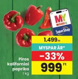 Spar Piros Kaliforniai Paprika ajánlat