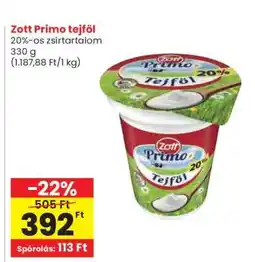 Spar Zott Primo Tejföl ajánlat