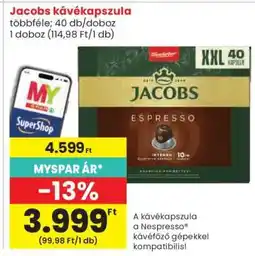 Spar Jacobs kávékapszula ajánlat