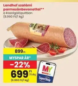 Spar Landhof szalámi parmezánbevonattal ajánlat