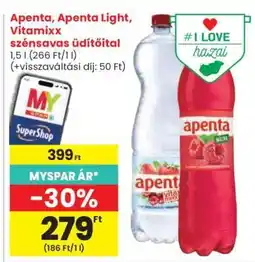 Spar Apenta, Apenta Light, Vitamixx szénsavas üdítőital ajánlat