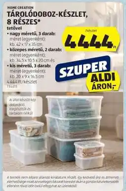 ALDI HOME CREATION TÁROLÓDOBOZ-KÉSZLET, 8 RÉSZES ajánlat