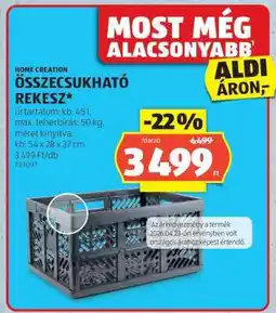 ALDI Összecsukható Rekesz ajánlat