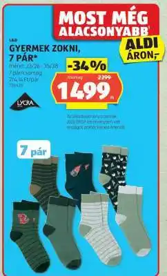ALDI GYERMEK ZOKNI, 7 PÁR ajánlat
