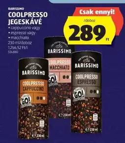 ALDI BARISSIMO COOLPRESSO JEGESKÁVÉ ajánlat