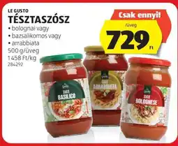 ALDI LE GUSTO TÉSZTASZÓSZ ajánlat