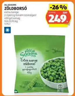 ALDI ALL SEASONS ZÖLDBORSÓ ajánlat