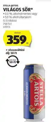ALDI STELLA ARTOIS Világos sör ajánlat